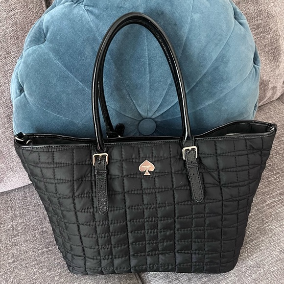 Kate Spade Large Black Quilted Tote/Diaper Bag - Picture 5 of 9